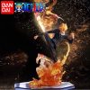 16CM Anime One Piece Sanji Luffy Sculpture Black Leg Fire Battle PVC Collectible Onepiece Action Figure - One Piece AU Store