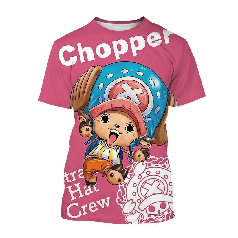 2023 Summer Hot Sale One Piece 3D Print T Shirt Japanese Anime Cute Cartoon Character Chopper 2 - One Piece AU Store