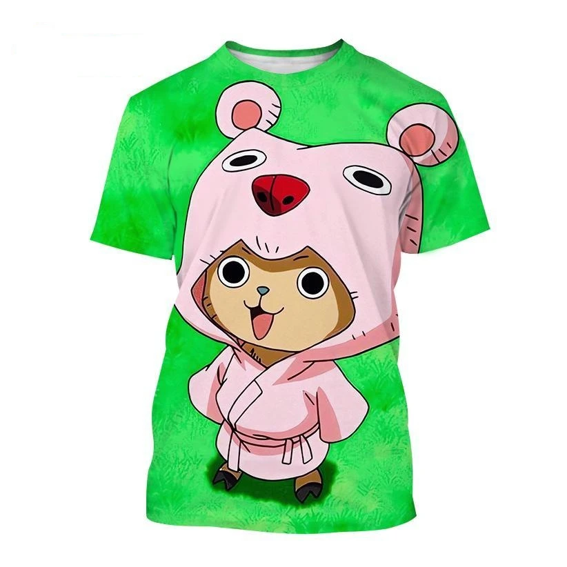 2023 Summer Hot Sale One Piece 3D Print T Shirt Japanese Anime Cute Cartoon Character Chopper 5 - One Piece AU Store