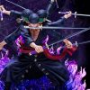 39cm One Piece Anime Roronoa Zoro Wano Country Three Heads and Six Arms Nine Knives Flow 1 - One Piece AU Store