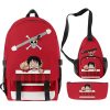 3D Printed Anime Pirate Backpack Set Diagonal Zipper Backpack Single Shoulder Bag Pen Bag One Piece 4 - One Piece AU Store