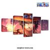 5 pieces handsome one piece portgas d ace canvas wall art 608 - One Piece AU Store