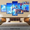 5 pieces handsome one piece sea blue canvas wall art 210 - One Piece AU Store