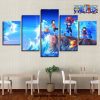 5 pieces handsome one piece sea blue canvas wall art 383 - One Piece AU Store