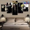 5 pieces one piece black team canvas wall art 476 - One Piece AU Store