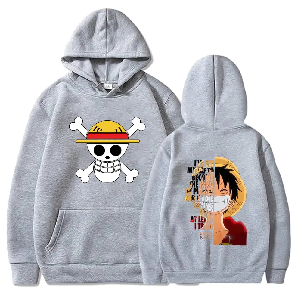 Anime Hoodie Graphic Luffy Hoodies Spring and Autumn Long Sleeve Sweatshirts Streetwear Y2k Sweatshirt Casual Loose 13 - One Piece AU Store