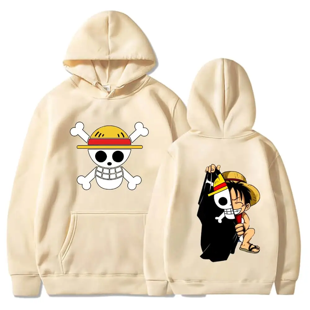 Anime Hoodie Graphic Luffy Hoodies Spring and Autumn Long Sleeve Sweatshirts Streetwear Y2k Sweatshirt Casual Loose 17 - One Piece AU Store