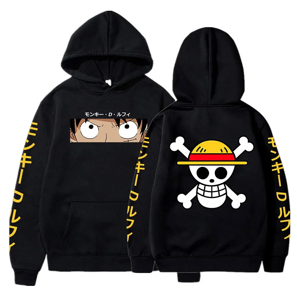 Anime Hoodie Luffy D Monkey Sweatshirts Cozy Tops Sudadera Felpa Moletom - One Piece AU Store