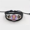 Anime One Piece Cosplay Charm Bracelet Luffy Zoro Chopper Robin Time Gem Leather Beaded Bracelets for 3 - One Piece AU Store