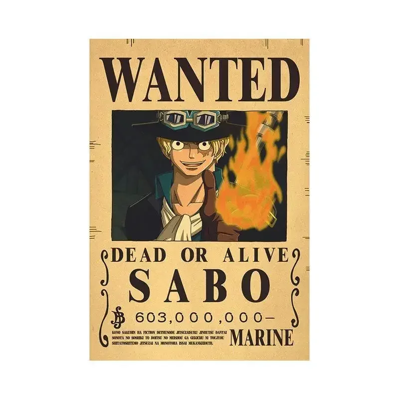 Anime One Piece Luffy 3 Billion Bounty Wanted Posters Four Emperors Kid Action Figures Vintage Wall 10 - One Piece AU Store