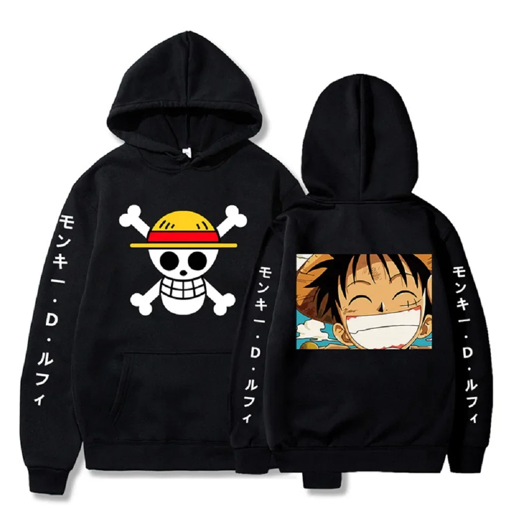 Anime Sweatshirts Luffy Roronoa Zoro Manga Hoodies Men Women Harajuku Casual Pullover Oversized Fleece Tops Y2K 9 - One Piece AU Store