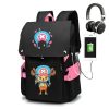 BANDAI One Piece Anime Backpack USB with Charging Port Large Capacity School Bag Cosplay Bookbag for 4 - One Piece AU Store