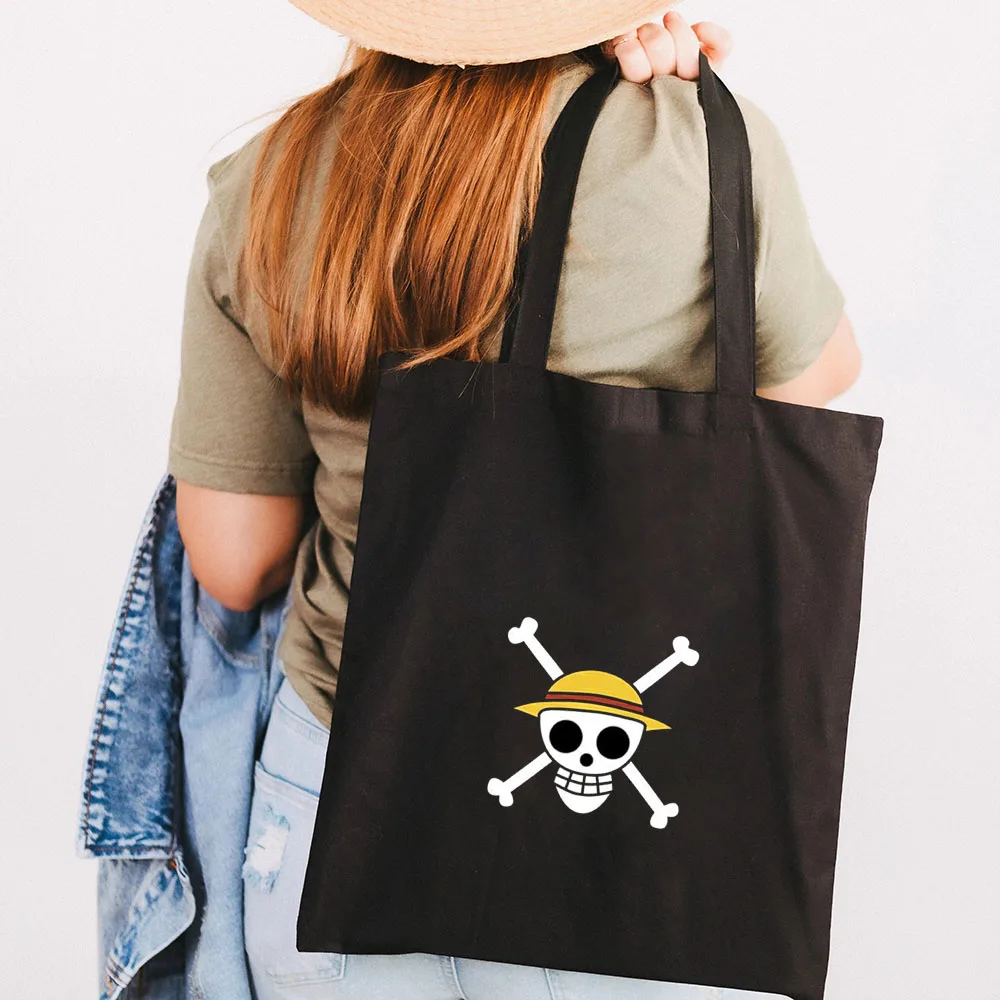 Cute Anime Monkey D Luffy Roronoa Zoro One Piece Women Canvas Shoulder Bag Handbag Tote Eco 11 - One Piece AU Store