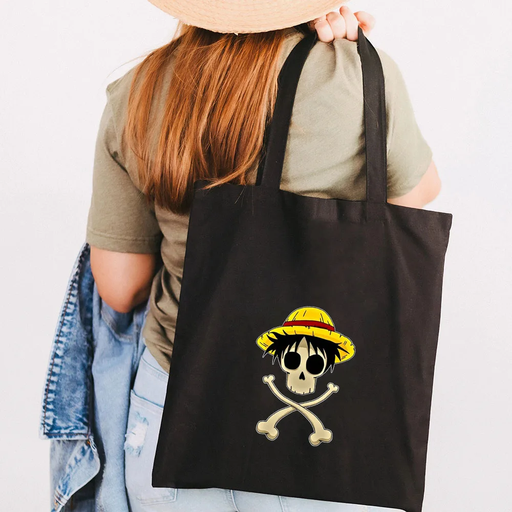 Cute Anime Monkey D Luffy Roronoa Zoro One Piece Women Canvas Shoulder Bag Handbag Tote Eco 18 - One Piece AU Store