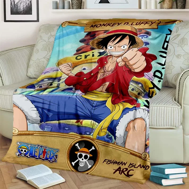 Fashionable Anime One P Piece flannel plush blanket living room bedroom sofa bed portable blanket picnic 16 - One Piece AU Store