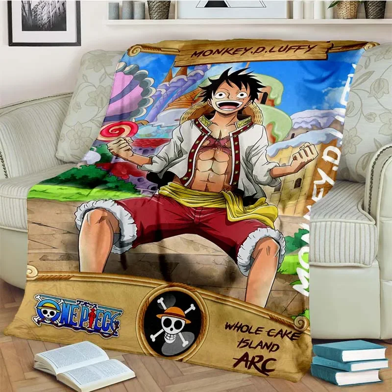 Fashionable Anime One P Piece flannel plush blanket living room bedroom sofa bed portable blanket picnic 2 - One Piece AU Store