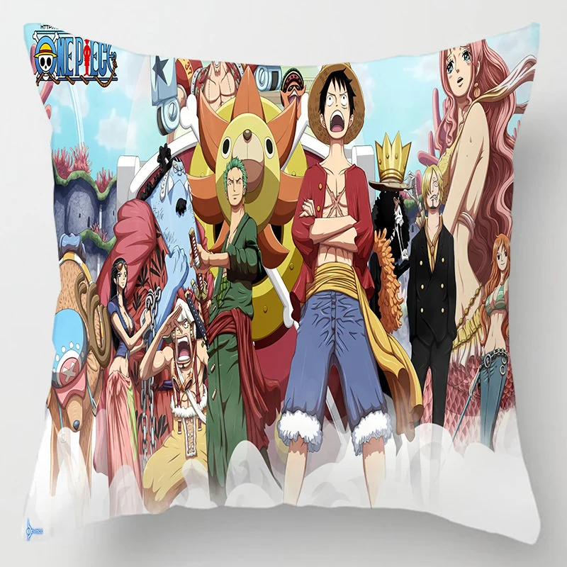 Hot Anime One Piece Figure Toys Roronoa Zoro Tony Chopper Nami Printed Pillows Cover Birthday Party 17 - One Piece AU Store