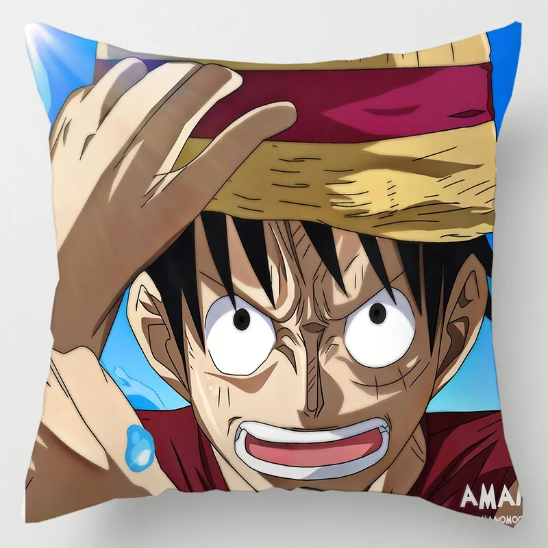 Hot Anime One Piece Figure Toys Roronoa Zoro Tony Chopper Nami Printed Pillows Cover Birthday Party 22 - One Piece AU Store