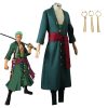 Kostum Cosplay Anime One Piece Roronoa Zoro Kostum Halloween Pakaian Peran Kimono Pakaian Seragam Pesta Set 1 - One Piece AU Store