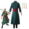 Kostum Cosplay Anime One Piece Roronoa Zoro Kostum Halloween Pakaian Peran Kimono Pakaian Seragam Pesta Set 2 - One Piece AU Store