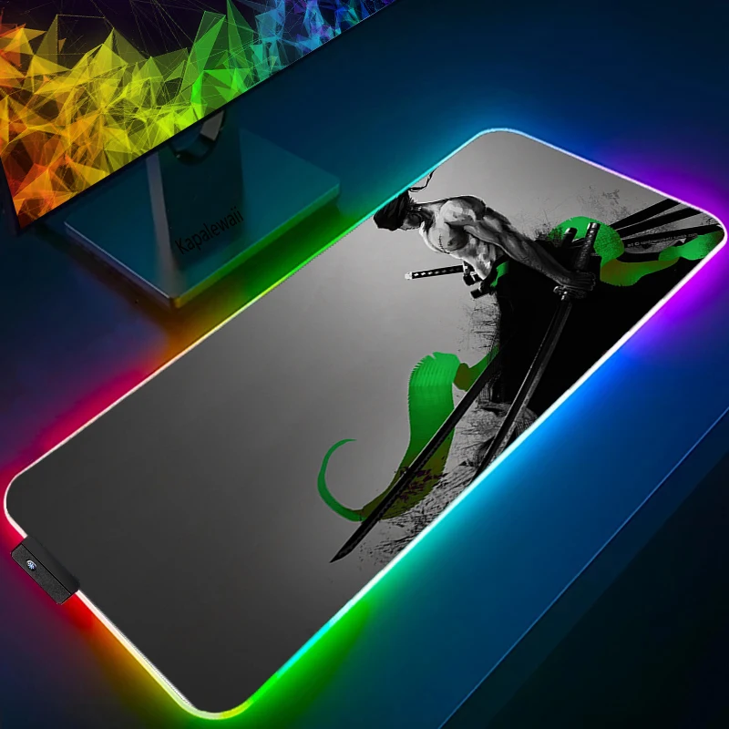 LED Light Mause Pad for Computer Mouse Pad Anime Desk Mat PC Gamer Cabinet For Office 5 - One Piece AU Store