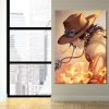 One Piece Ace Burning Flame Orange Portrait 1pc Canvas Print 2 - One Piece AU Store