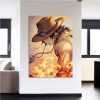 One Piece Ace Burning Flame Orange Portrait 1pc Canvas Print 3 - One Piece AU Store