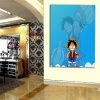 One Piece Chibi And Adult Straw Hat Luffy Blue 1pc Wall Art 3 - One Piece AU Store