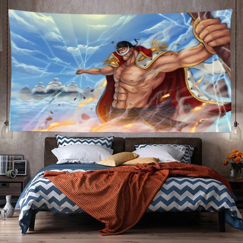 One Piece Edward Newgate Sanji Decorative Hanging Cloth Oversized Decorative Tapestry Bedside Background Wall Bedroom Decoration 3 - One Piece AU Store