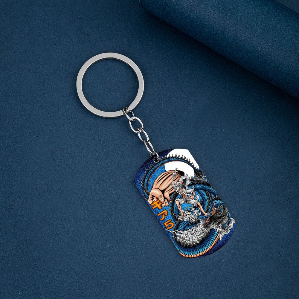 One Piece Luffy Necklace Stainless Steel Colorful Anime New Season Sun God Shape Tag Keychain Pendant 5 - One Piece AU Store