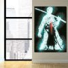 One Piece Roronoa Zoro Swordsman Silhouette 1pc Canvas Print 3 - One Piece AU Store