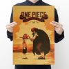 Room Decor Anime One Piece Sea revenge ancient kraft paper printed poster family room decorative aesthetics - One Piece AU Store