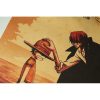 Room Decor Anime One Piece Sea revenge ancient kraft paper printed poster family room decorative aesthetics 4 - One Piece AU Store