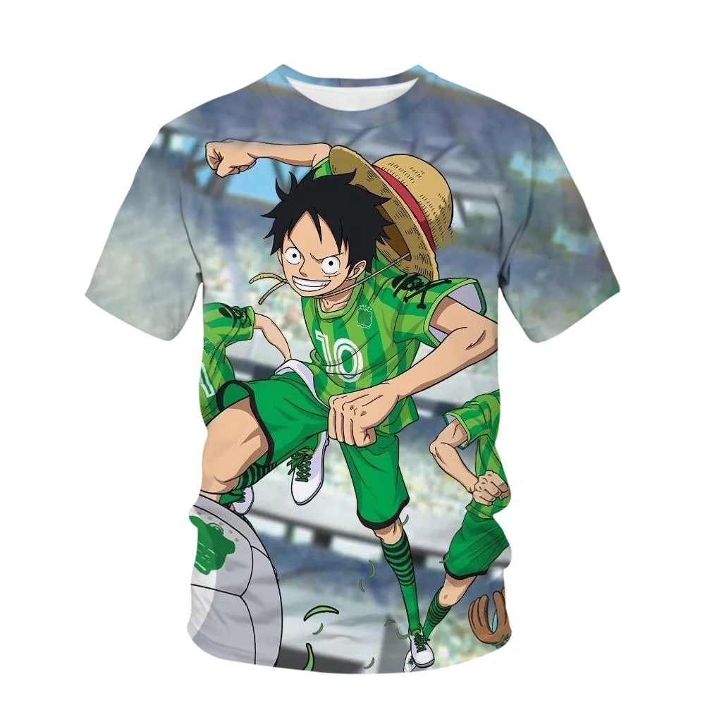 Summer New Animation One Piece Series Printed Boys and Girls Luffy 3D Fashion Fashion Style Casual - One Piece AU Store