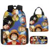 Three piece Set of One Piece Surrounding Luffy Backpack Primary and Secondary School School Bag Children - One Piece AU Store