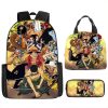 Three piece Set of One Piece Surrounding Luffy Backpack Primary and Secondary School School Bag Children 3 - One Piece AU Store