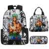 Three piece Set of One Piece Surrounding Luffy Backpack Primary and Secondary School School Bag Children 4 - One Piece AU Store