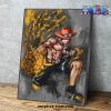 fire portgas d ace one piece wall art with framed 728 - One Piece AU Store