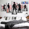 new style 5 pieces one piece team canvas wall art 886 - One Piece AU Store