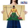 one piece roronoa zoro three sword kraft paper poster 149 - One Piece AU Store